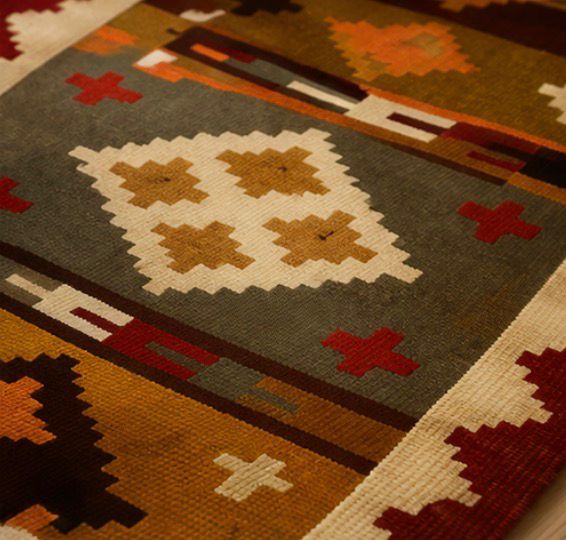 Aztec Southwestern Rug – Rust Red Geometric Tribal Carpet