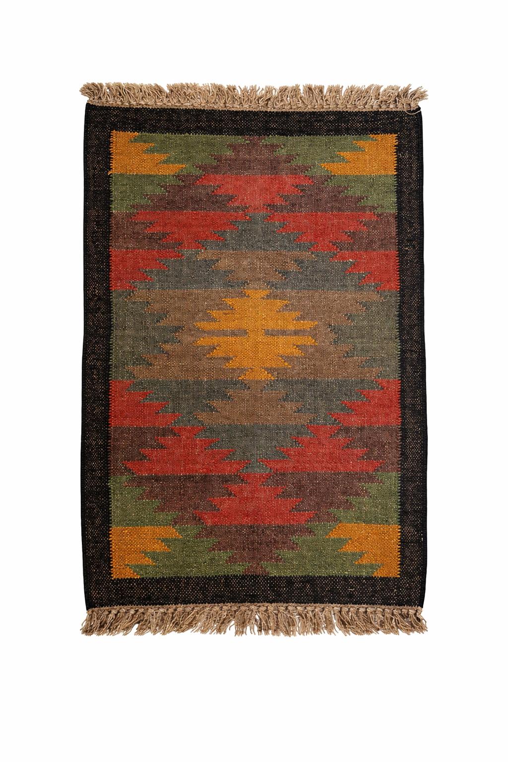 Aztec Area Rug – Rustic Tribal Pattern Design