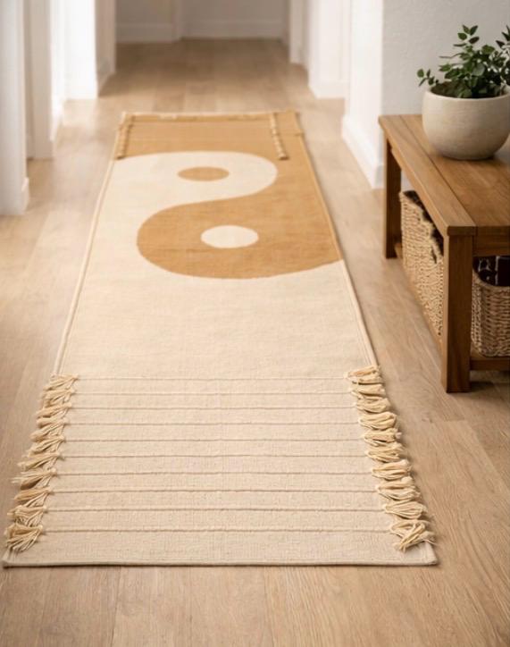 Minimalist Rug – Neutral Beige & Cream Modern Boho Design