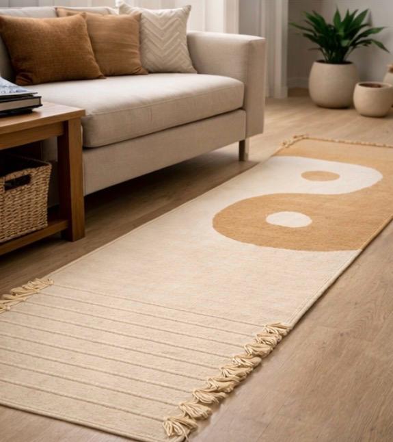 Minimalist Rug – Neutral Beige & Cream Modern Boho Design